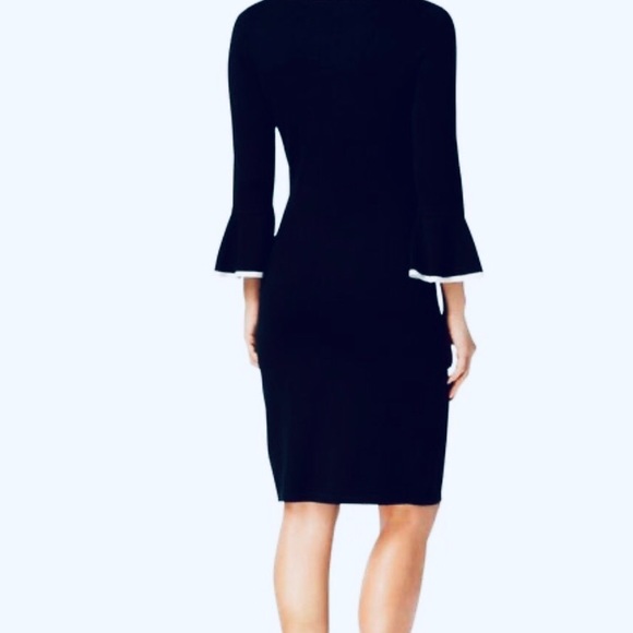 Calvin Klein Cable Knit Bell Sleeve Sweater Dress - Picture 7 of 7